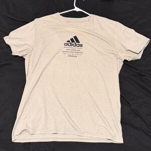Adidas Men's Light Tan Graphic Tee